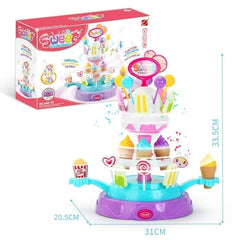 25pcs Children's Toys Sweet Rotating Platform Pretend Play Toy