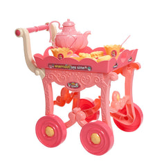 33Pcs Vibrant and Exciting Kitchen Tableware Toy Cart With Food Items And Utensils For Educational Play