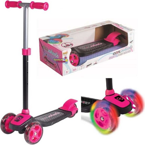 Cool Wheels Twist Led Illuminated 3 Wheel Height Adjustable Scooter