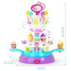 25pcs Children's Toys Sweet Rotating Platform Pretend Play Toy