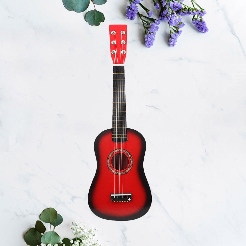 6 Strings Children Wooden Acoustic Guitar Musical Instrument Toy 23 Inch