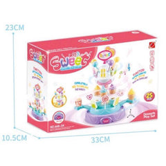 25pcs Children's Toys Sweet Rotating Platform Pretend Play Toy