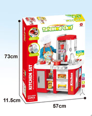 53Pcs Large Size Kitchen Play Set Pretend Play Toy Cooking Set For Kids