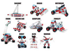 10 In 1 Models Junior Blocks With Simulation Drill Having 286 Pieces For Kids