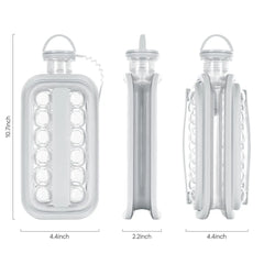 Collapsible ice hockey pot 2-in-1 kettle Ice pot cube home transparent ice maker mold home travel travel silicone ice tray