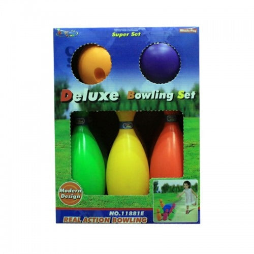 Deluxe Bowling Set Toy For Kids 6 Pins & 2 Balls