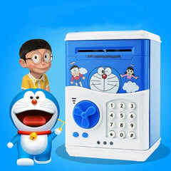 Cartoon Saving Kids Money Boxes Smart Telephone Booth Password Money Piggy Bank With Cute Design