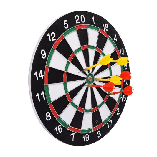 6 Darts & Darts Board Sports Exercise Double Sided Bullseye Target Game