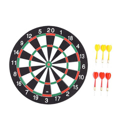 6 Darts & Darts Board Sports Exercise Double Sided Bullseye Target Game