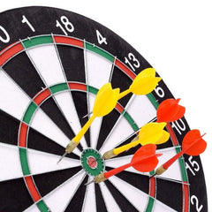 6 Darts & Darts Board Sports Exercise Double Sided Bullseye Target Game