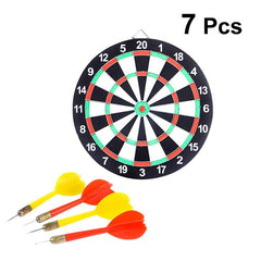 6 Darts & Darts Board Sports Exercise Double Sided Bullseye Target Game
