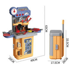 3 In 1 Carpenter Engineer Role-Play Suitcase 39 Pcs Simulation Pretend Playset For Toddlers