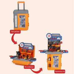 3 In 1 Carpenter Engineer Role-Play Suitcase 39 Pcs Simulation Pretend Playset For Toddlers