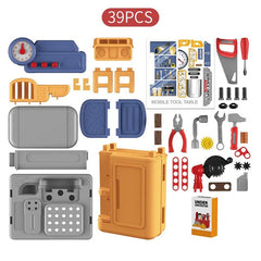 3 In 1 Carpenter Engineer Role-Play Suitcase 39 Pcs Simulation Pretend Playset For Toddlers