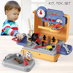3 In 1 Carpenter Engineer Role-Play Suitcase 39 Pcs Simulation Pretend Playset For Toddlers
