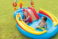 Intex 57453 Rainbow Ring Inflatable Paddling Pool For Children