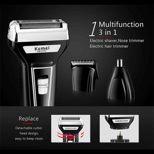 ORIGINAL KEMEI KM - 6330 - 3 in 1 Hair Clipper, Trimmer & shaver