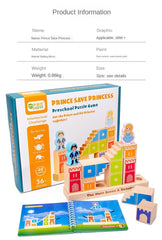 Wooden Building Blocks Toy Prince Save The Princess Interactive Game For Kids 3d Blocks
