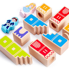 Wooden Building Blocks Toy Prince Save The Princess Interactive Game For Kids 3d Blocks